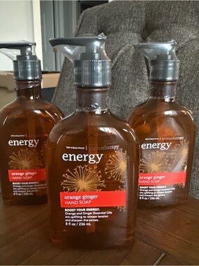 LOT OF 3 Bath & Body Works Aromatherapy Orange Ginger Hand Soap
